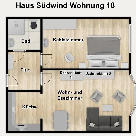 Apartment Haus Suedwind 18 *